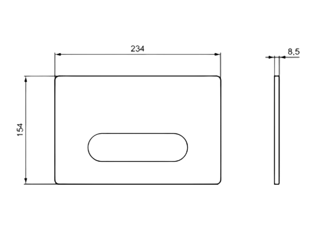 Oleas M4 Flush Plate Single Flush Mechanical