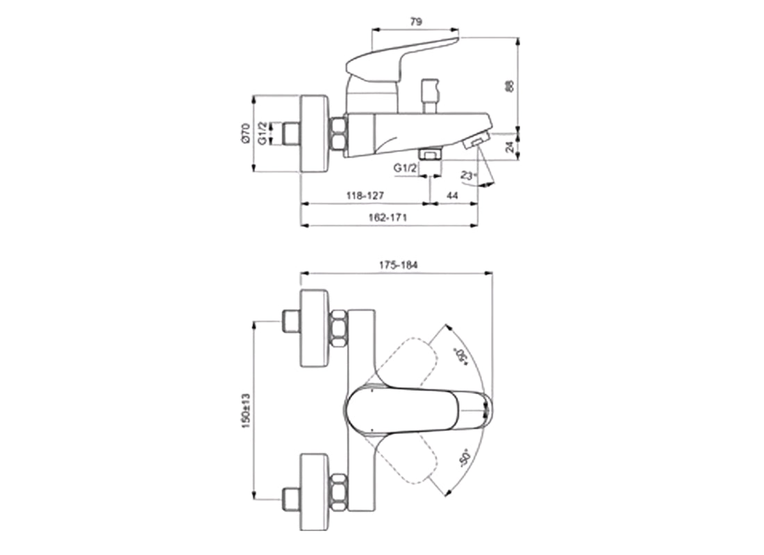 Ceraflex Single Lever Bath Shower Mixer