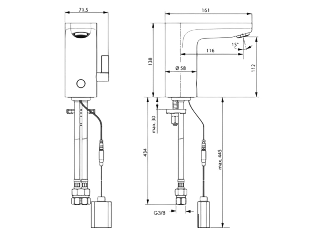 Ceraplus Sensor Basin Mixer A6145AA