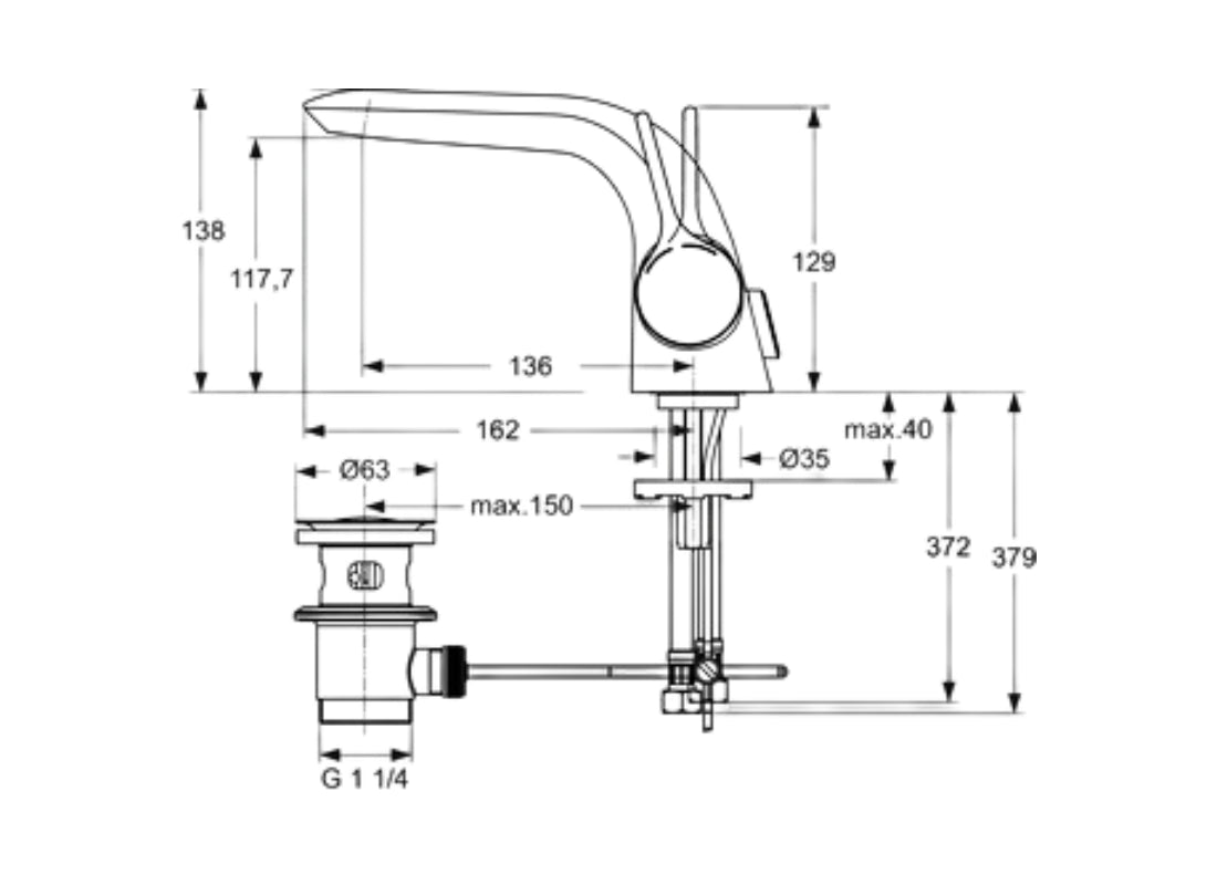 Melange Basin Mixer Chrome
