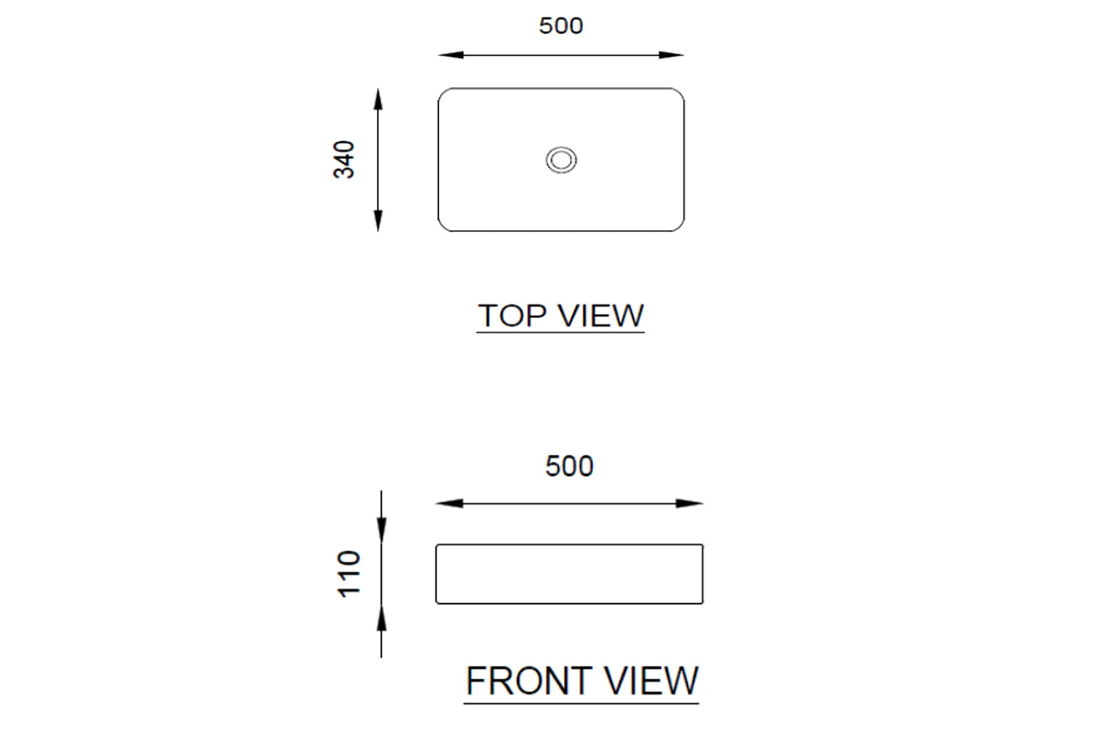 Sapphire Above Counter Wash Basin with Pop-up Waste 8030-50