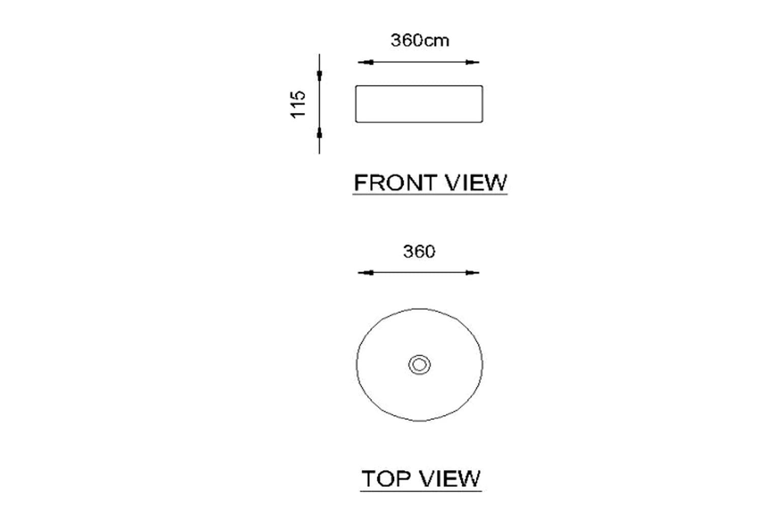 Spain Above Counter Wash Basin with Pop-up Waste