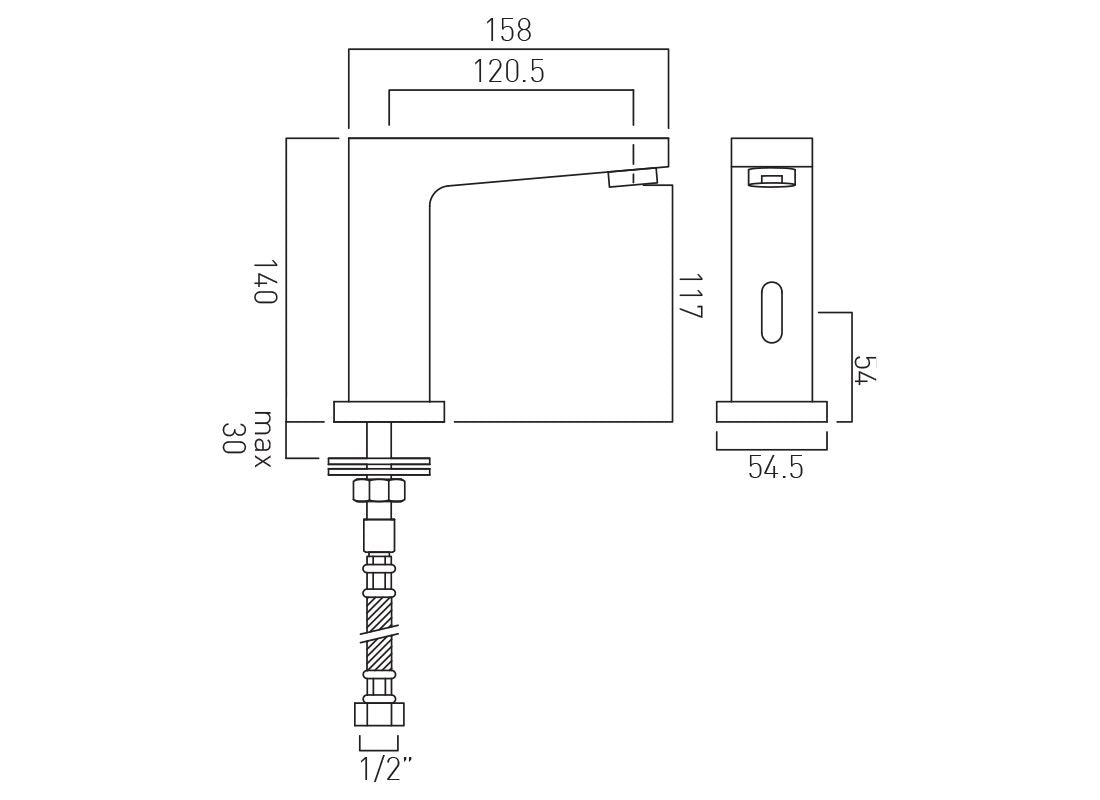 Life Infra Red Mono Basin Mixer – Sensor Basin Tap