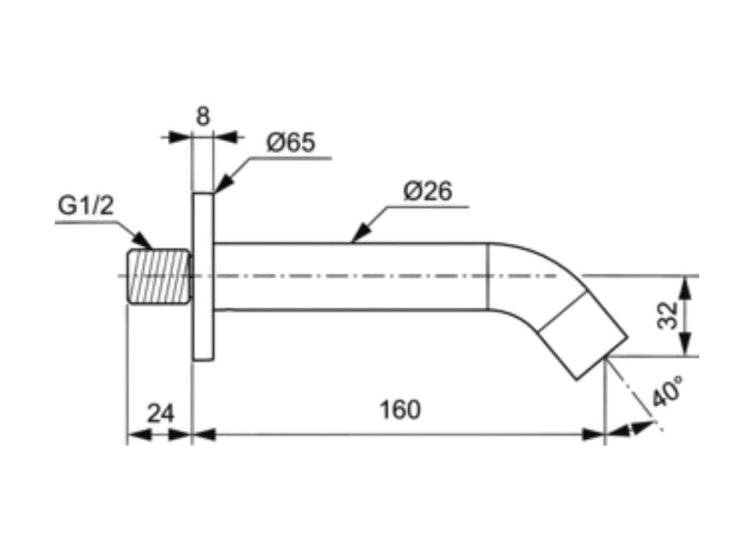 Joy Wall Spout 160mm