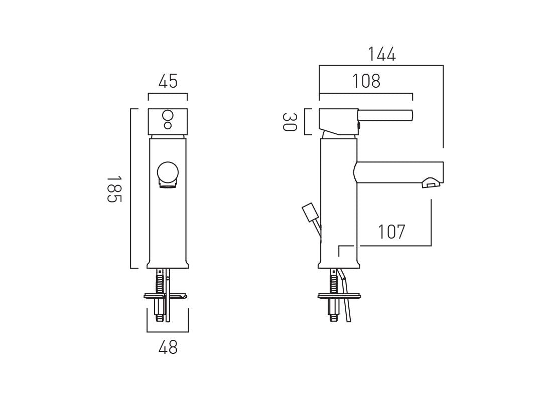 NURI Mono Basin Mixer with Pop-Up Waste