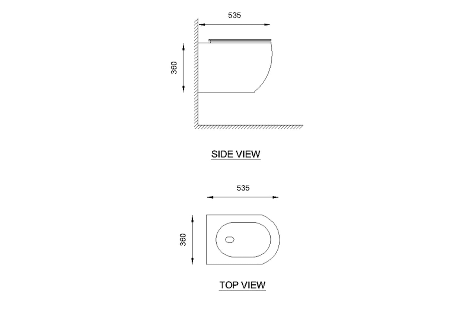 Spain Wall Hung WC with UF Seat Cover