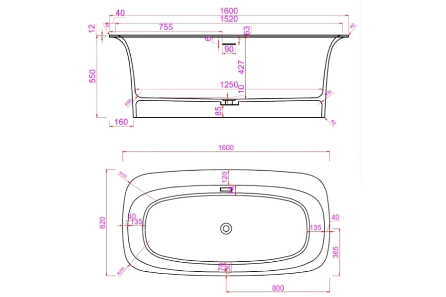 Veronica Free Standing Bathtub
