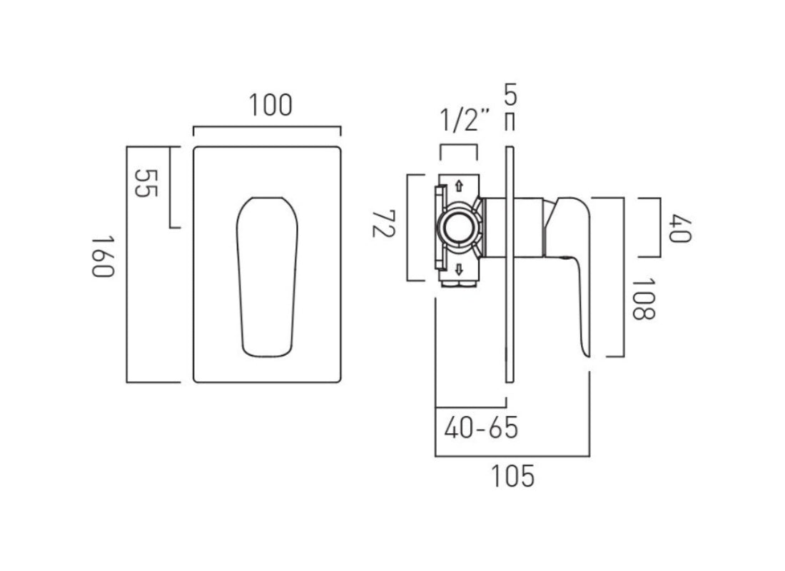 Vala Manual Shower Valve
