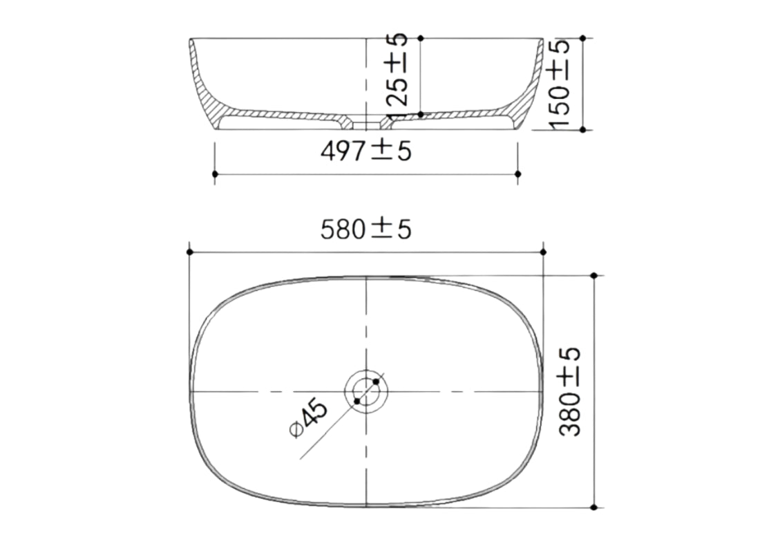 Amber Transparent Wash Basin with Chrome Pop-up Waste