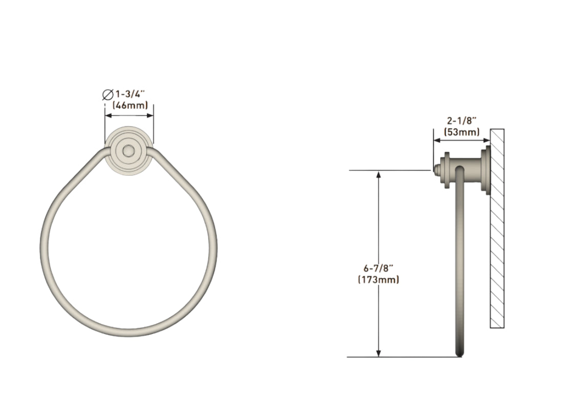 Perrin & Rowe Armstrong Towel Ring