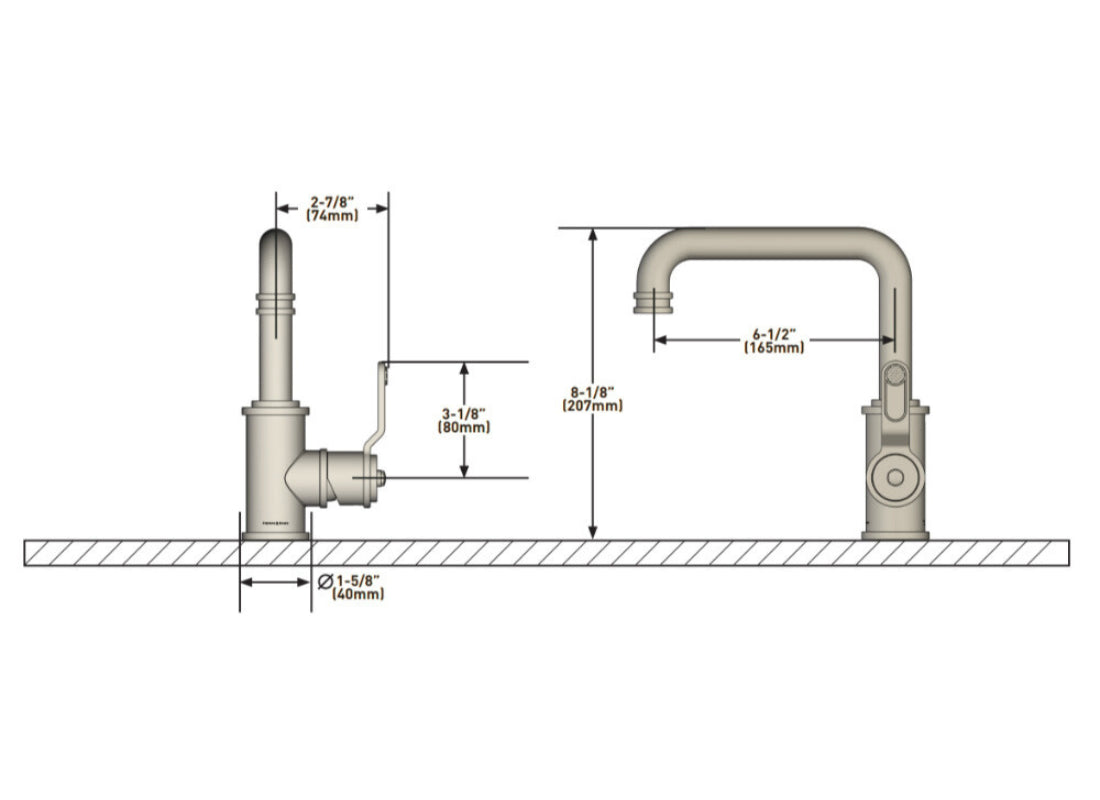 Perrin & Rowe Armstrong Deck Basin Single Lever Mixer