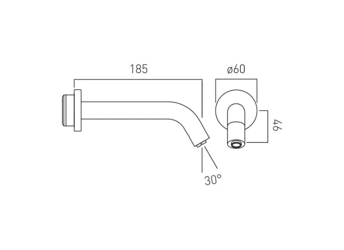 I-Tech Infra-Red Wall Mounted Sensor Tap