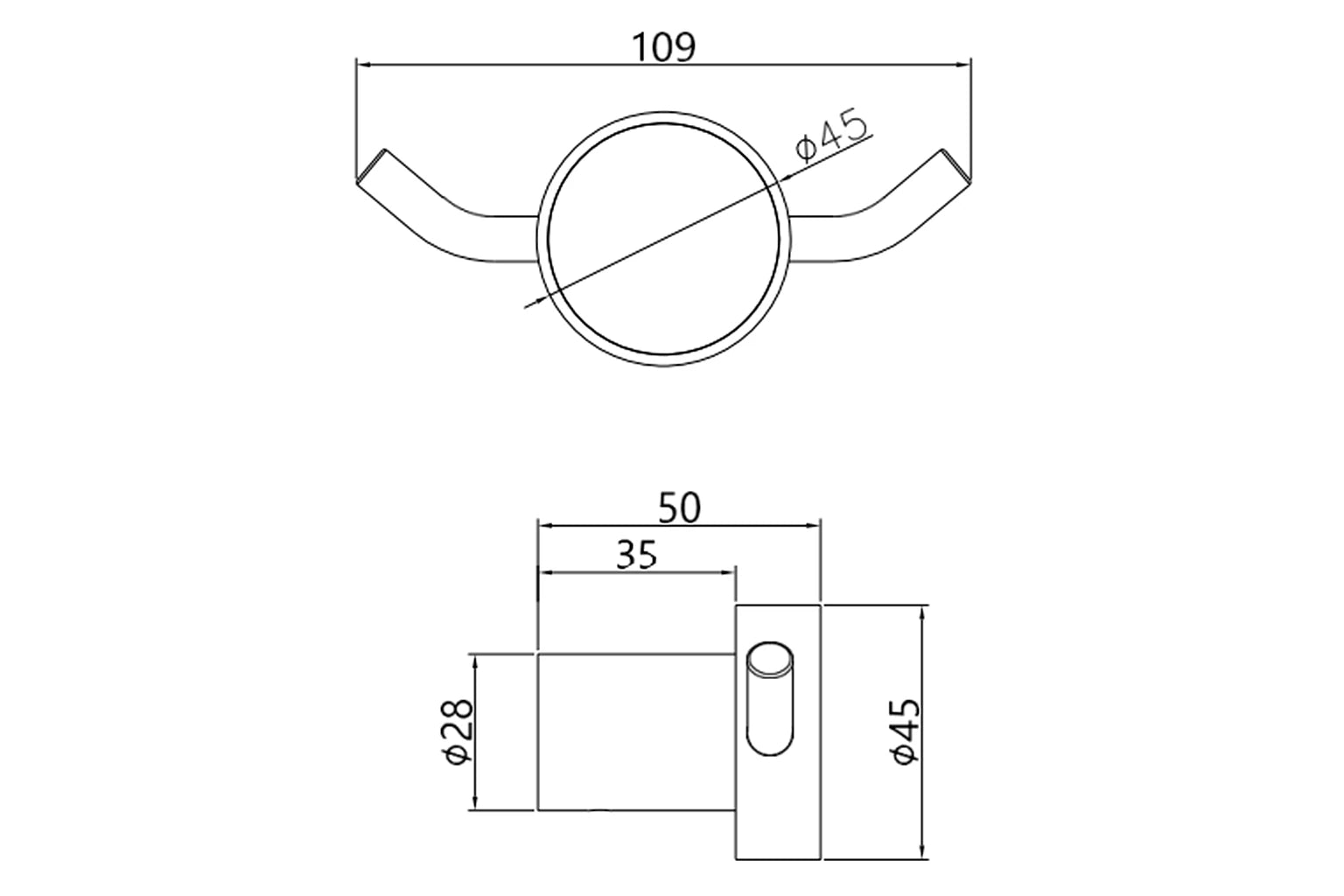 Euphoria Double Robe Hook
