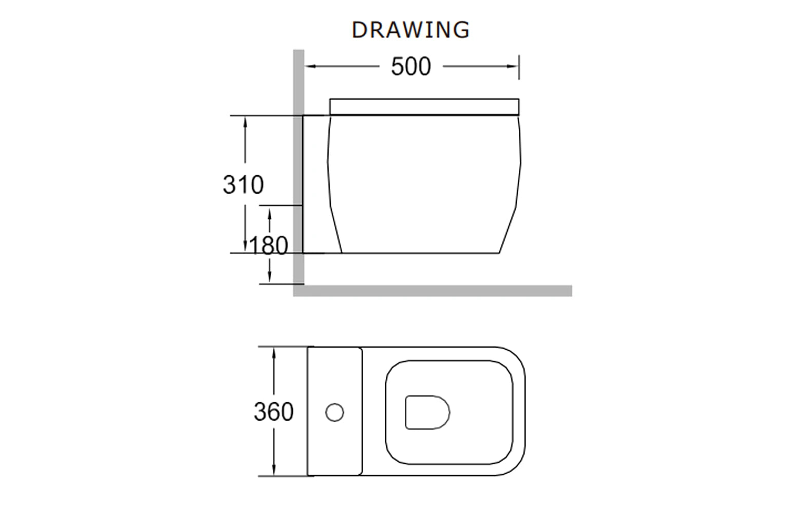 Euphoria Wall Hung WC with P Trap