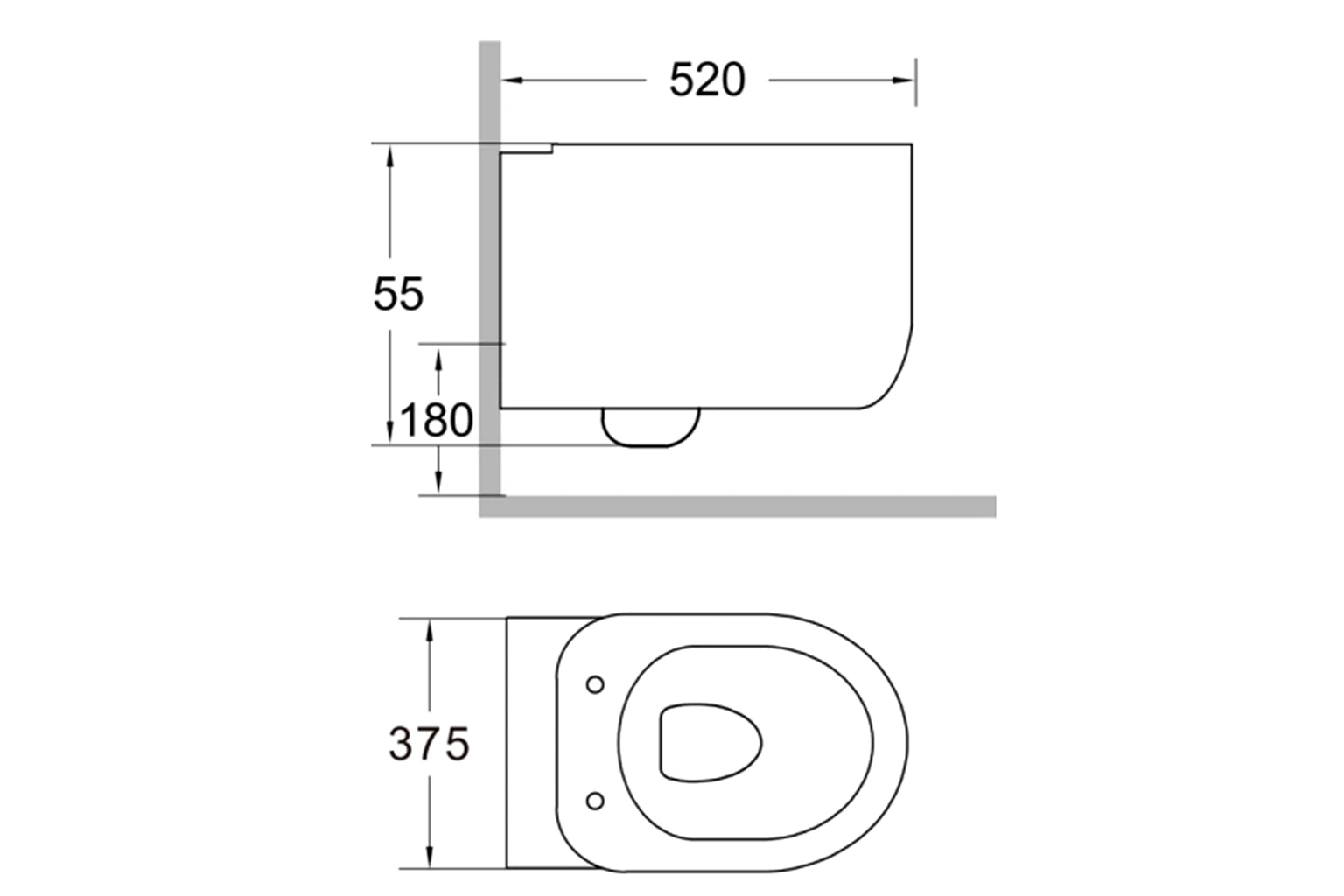 Croatia Wall Hung WC with UF Seat and Cover