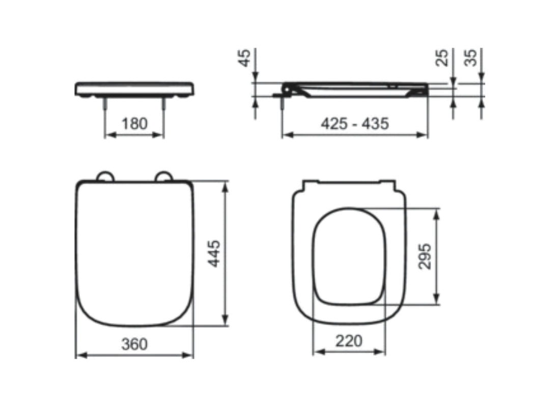 i.life B White Wrapover Toilet Seat