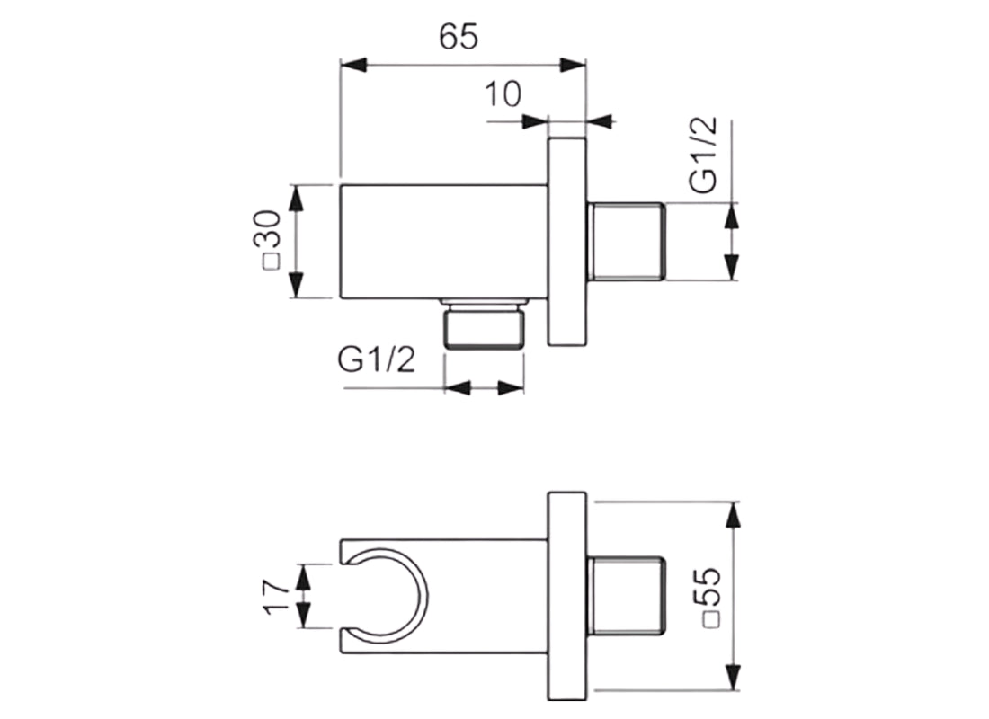 IdealRain Wall Bracket – Square ½″ Connection BC771AA
