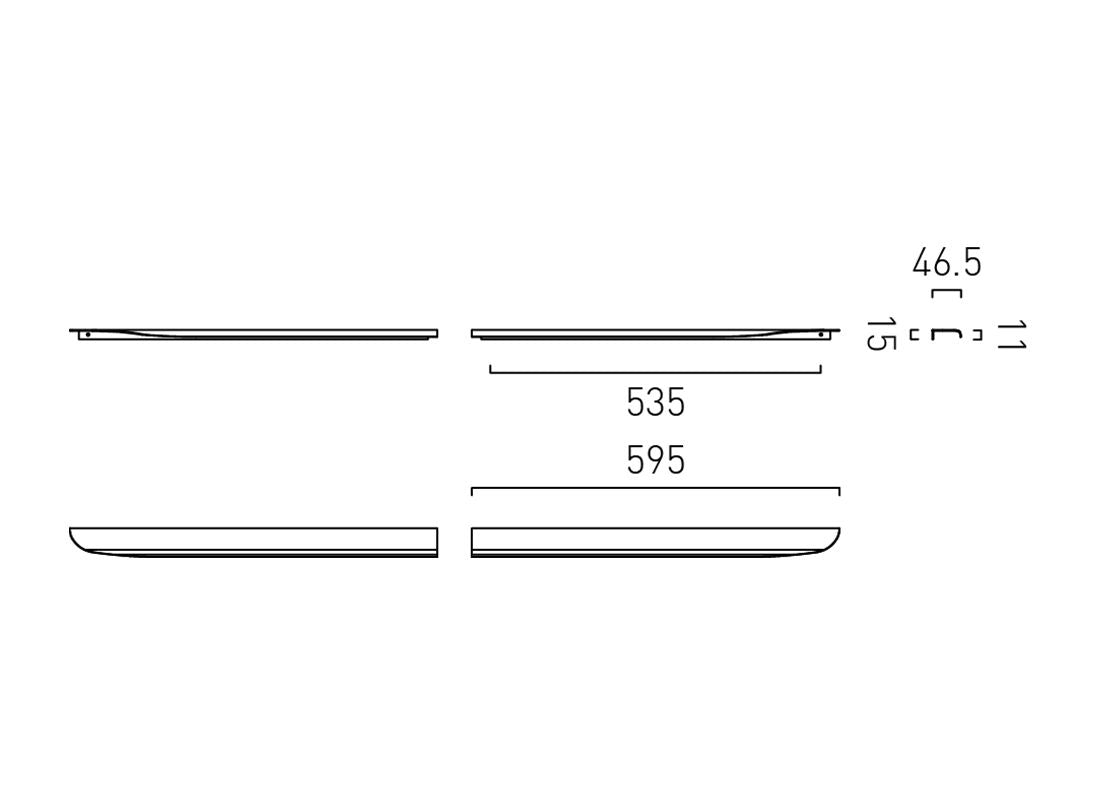 Cameo 1200 mm Furniture Top Mount Right Handle