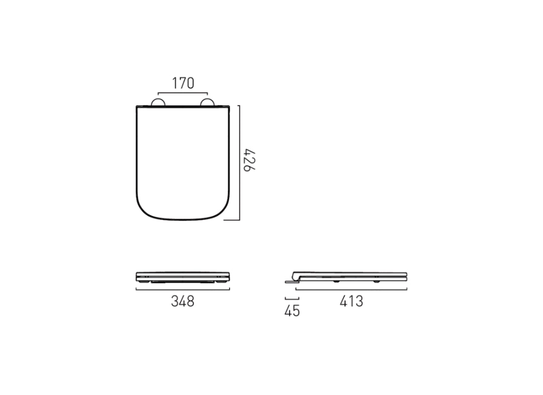 Cameo Slimline Soft Square Toilet Seat