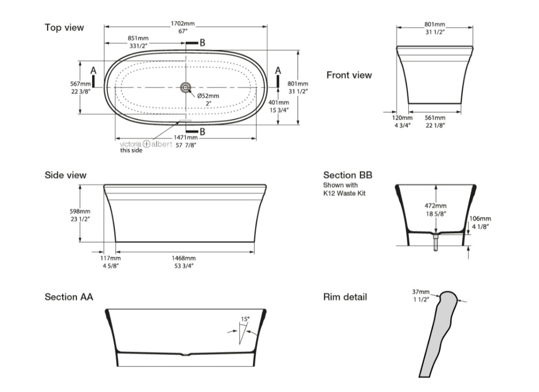 Warndon Freestanding Bath