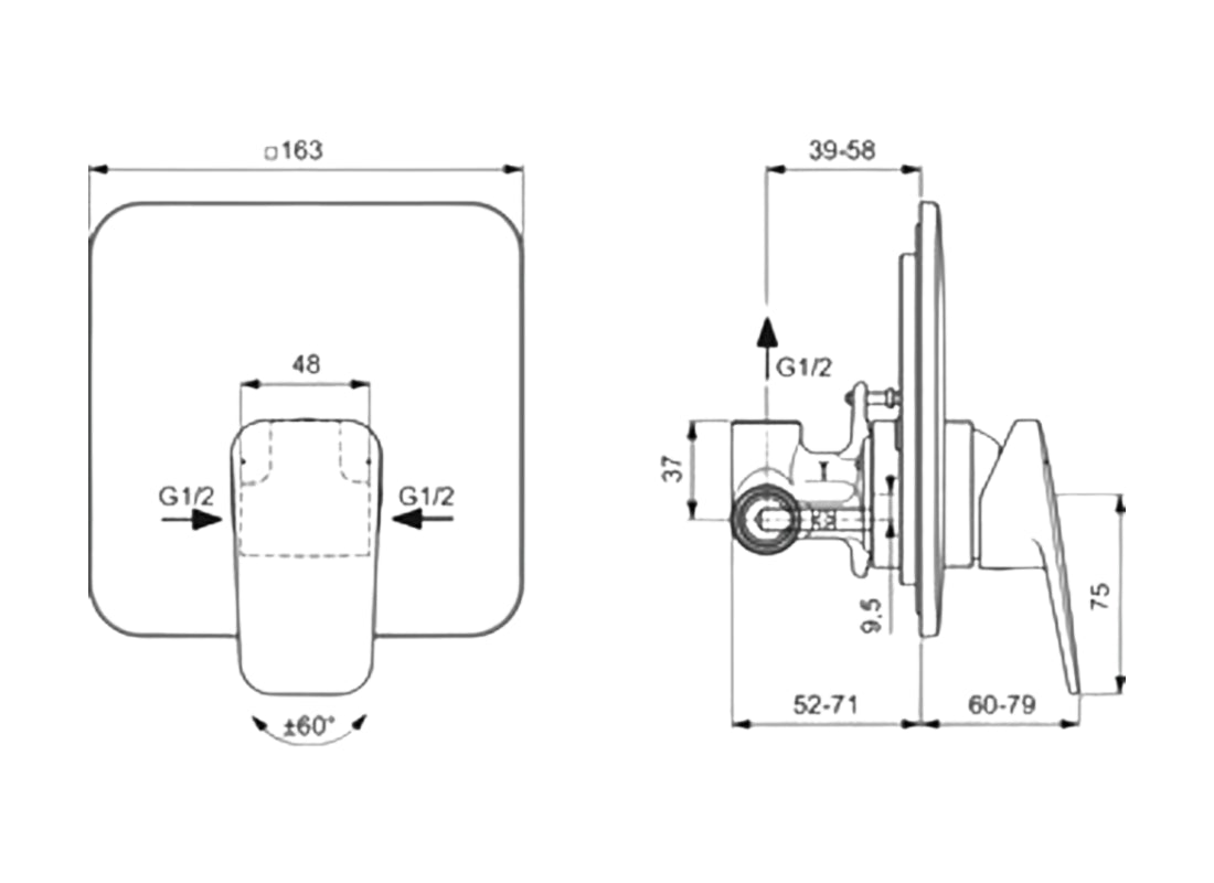 Ceraplan Built-In Shower Mixer
