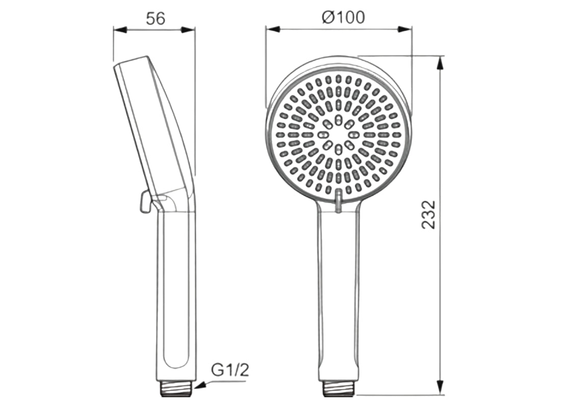 Idealrain ALU+ Handspray 100mm