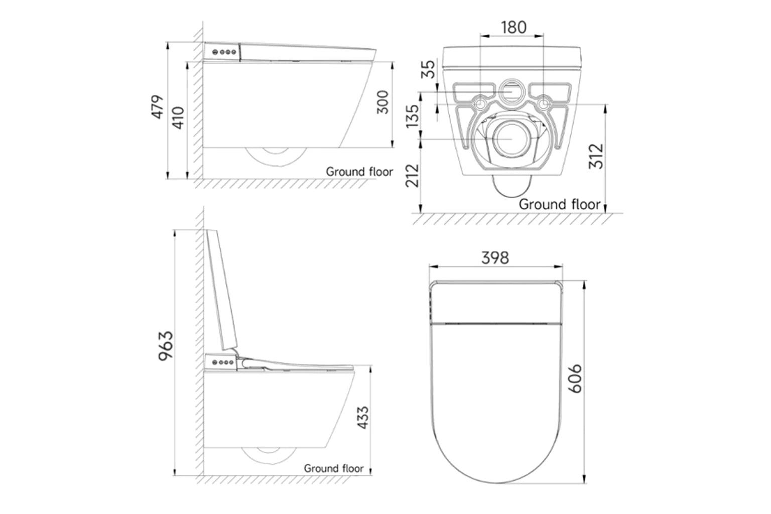 Smart Wall Hung Water Closet