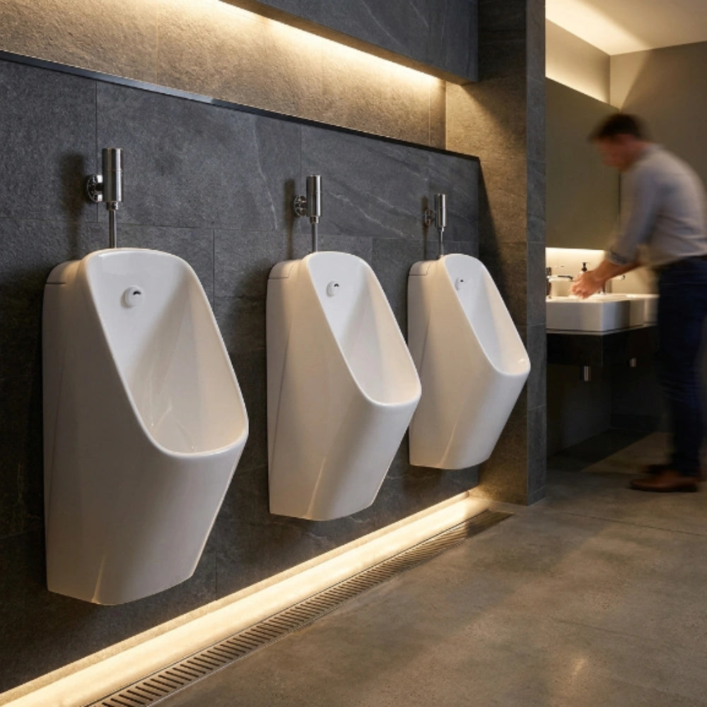CLEA TORINO Wall Hung Sensor Urinal with Top Inlet & Full Set Accessory 839