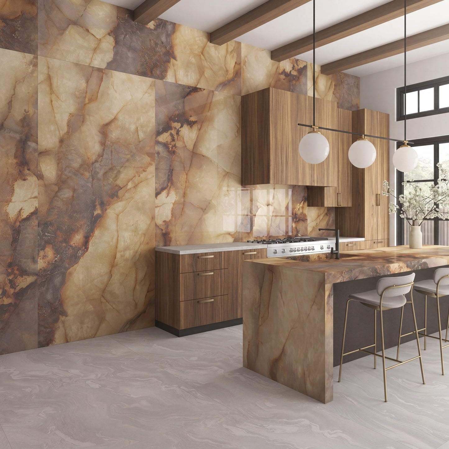 Spain Slab Lumen Ambar Polished