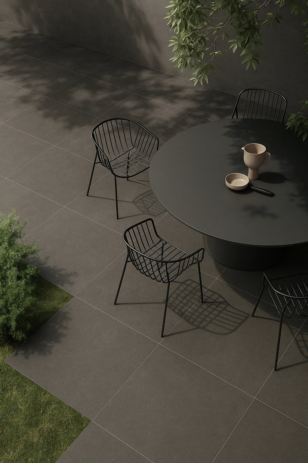 Italy Outdoor Tiles Italgraniti Silver Grain Dark Antislip