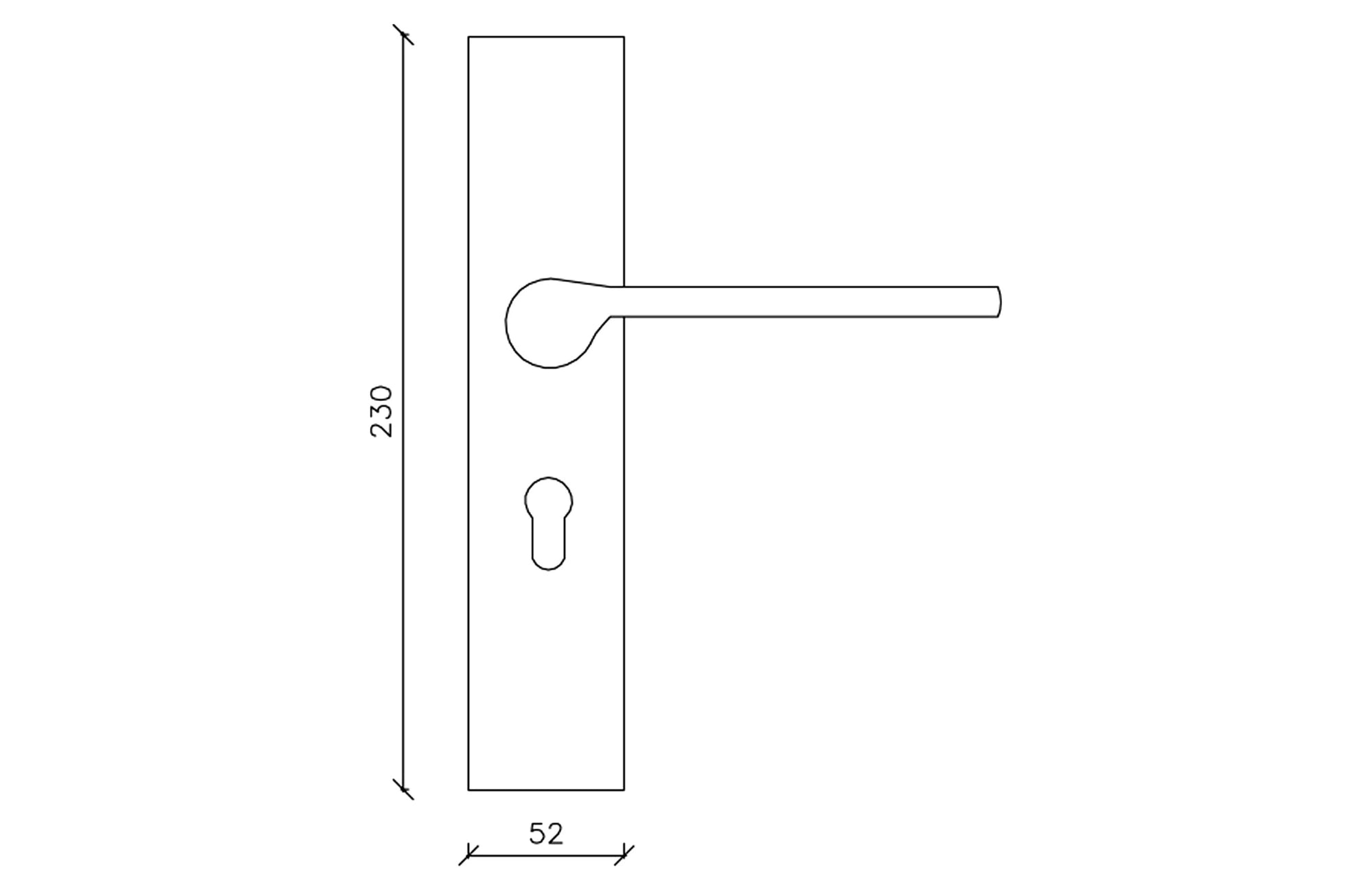 Ultra Lever Handle on Cylinder Plate
