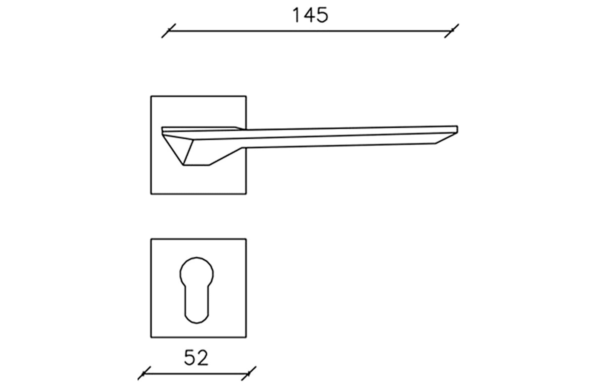 Velox Lever Handle on Round Rose & Cylinder Escutcheon
