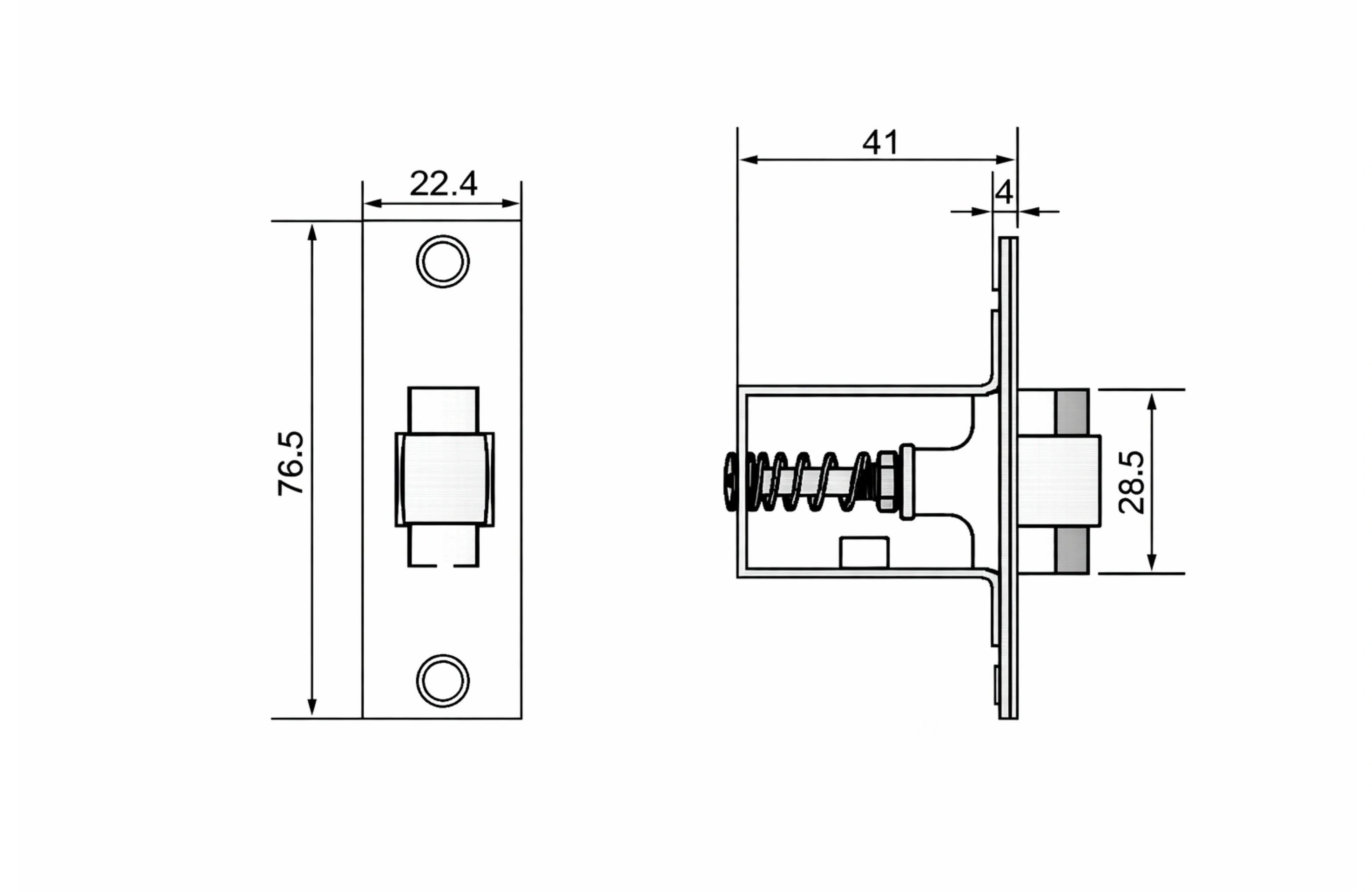 Roller Latch RL01 Adjustable Spring-Loaded SS304