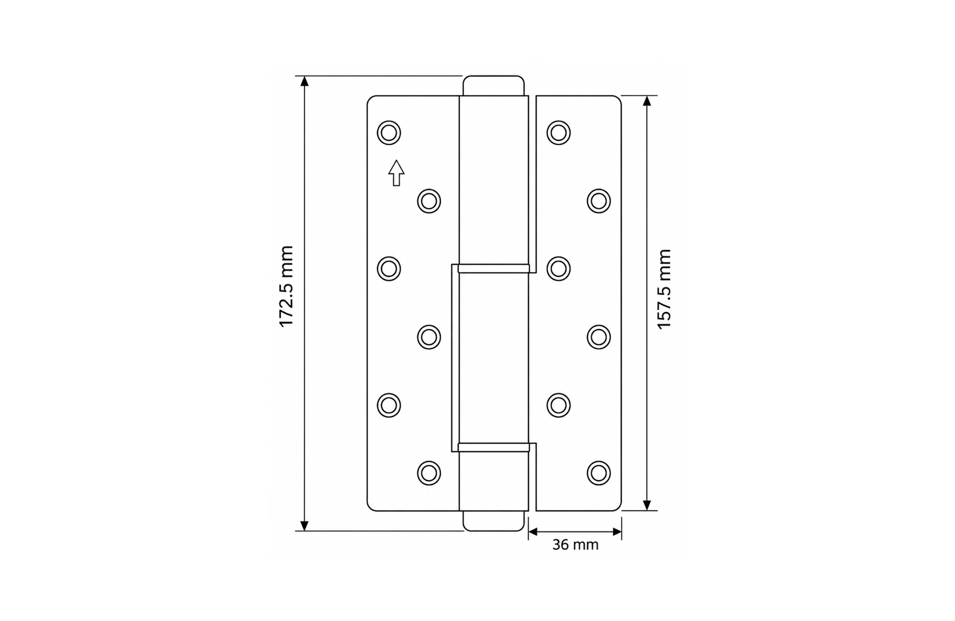 Cassario Self-Closing Hinge 157.5mm Ht