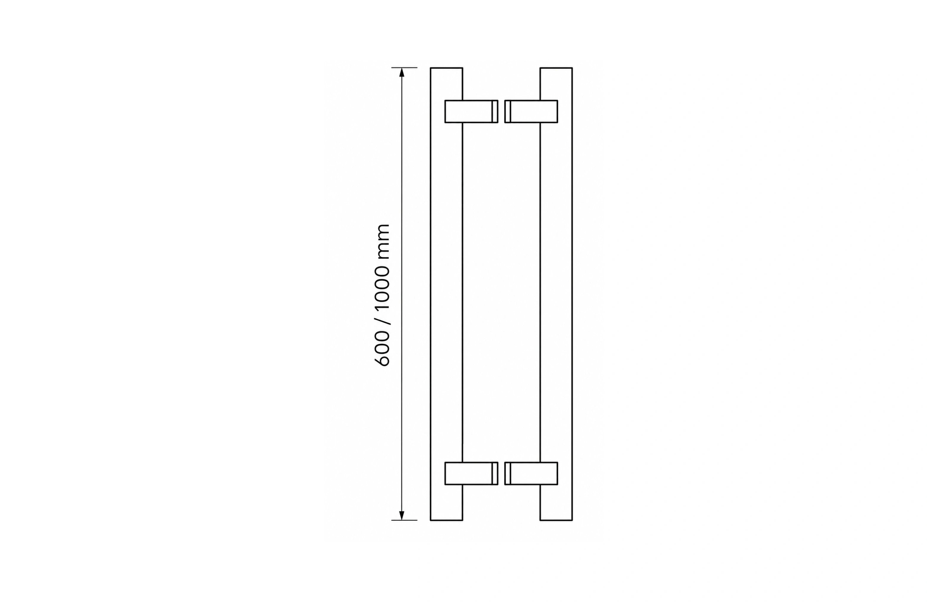 Cassario H-Shaped Back-to-Back Pull Handle SS304, 600x32mm