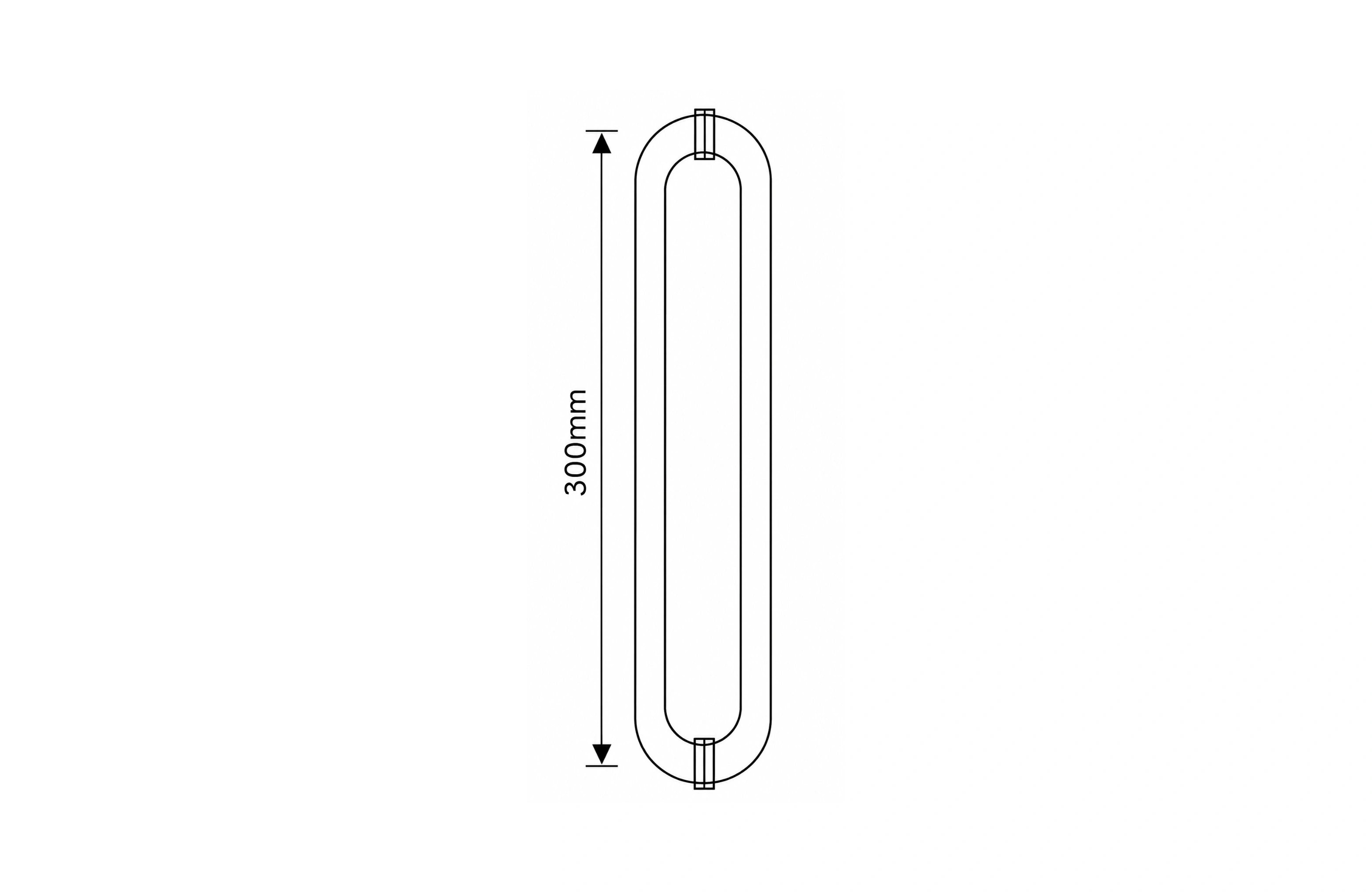 Cassario D-Shaped Back-to-Back Pull Handle SS304, 300x19mm