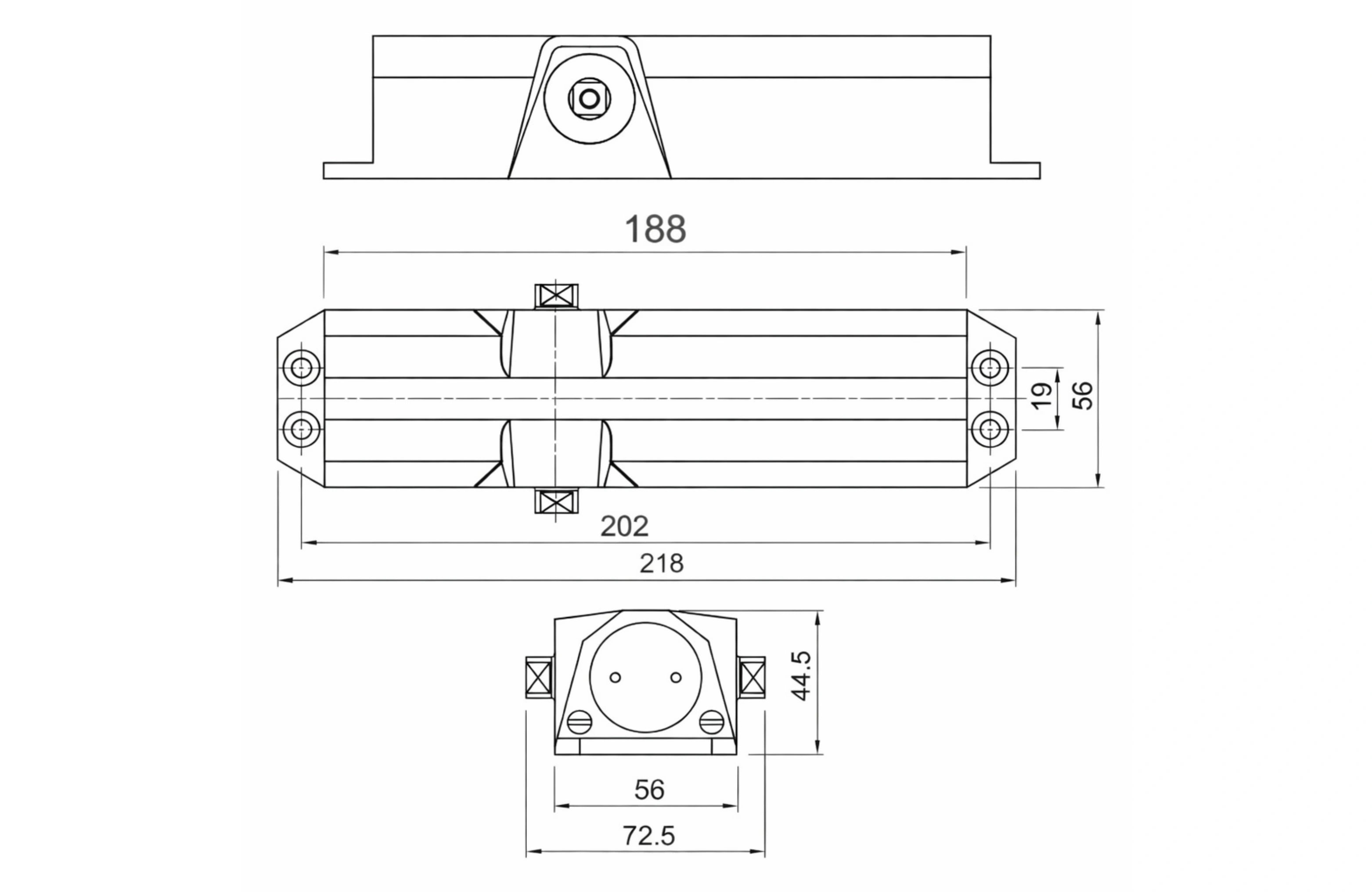 Surface Mount Overhead Door Closer (DC24)