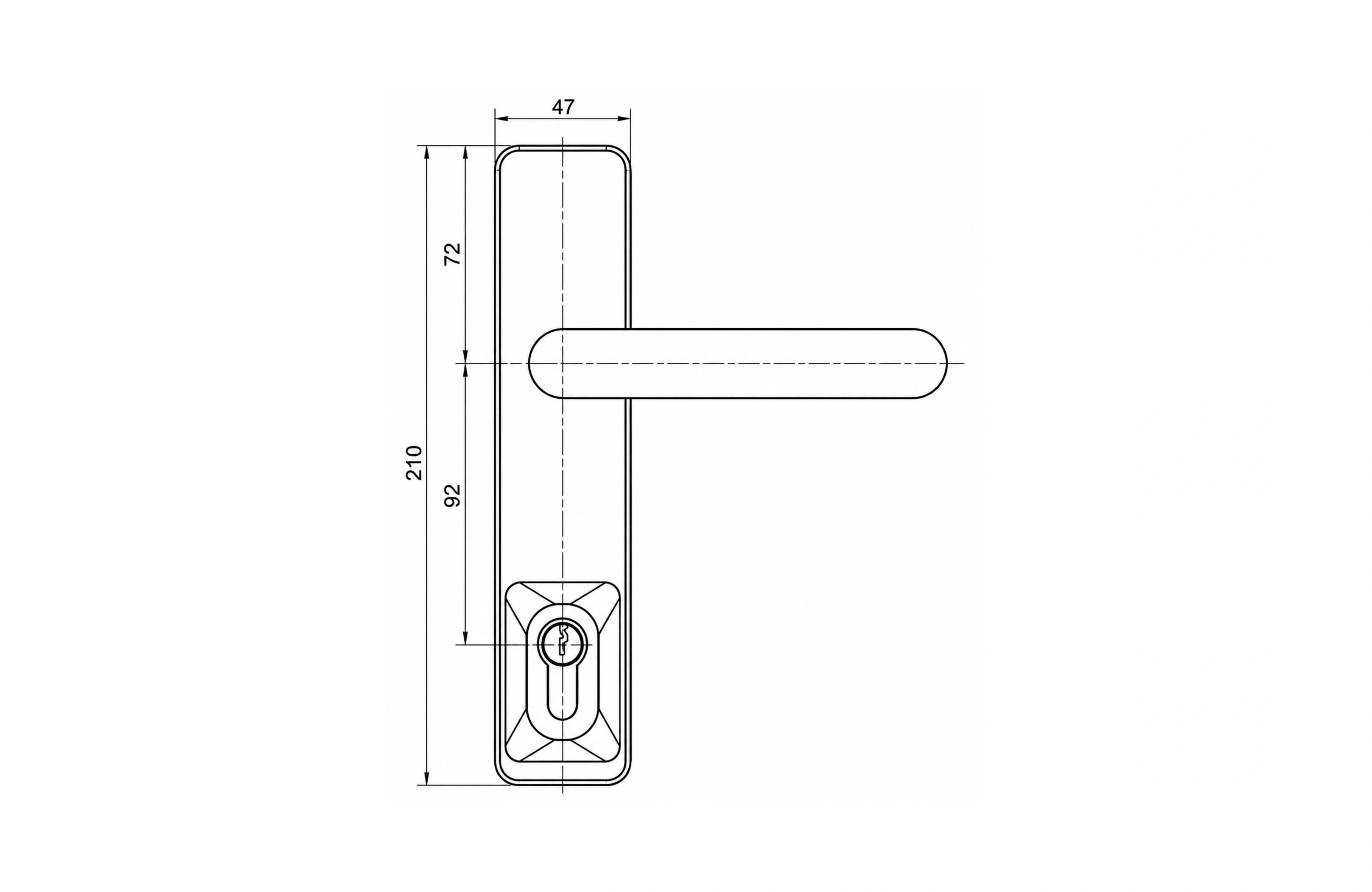 Cassario ET01 External Locking Attachment for Touch Bar Satin Stainless Steel