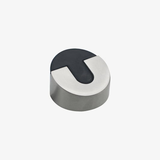 Cassario Wedge-Shaped Door Stop with Black Rubber Buffer SS304
