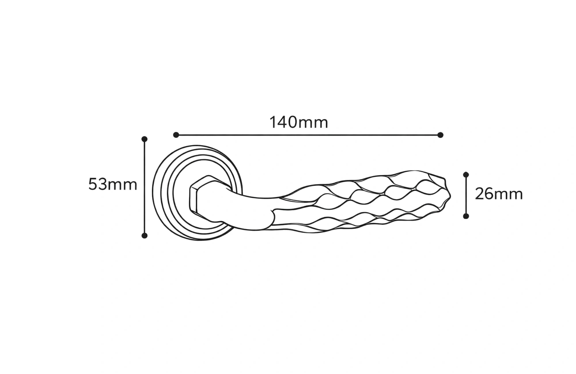 Vervida Lever Handle on Round Rose & Cylinder Escutcheon