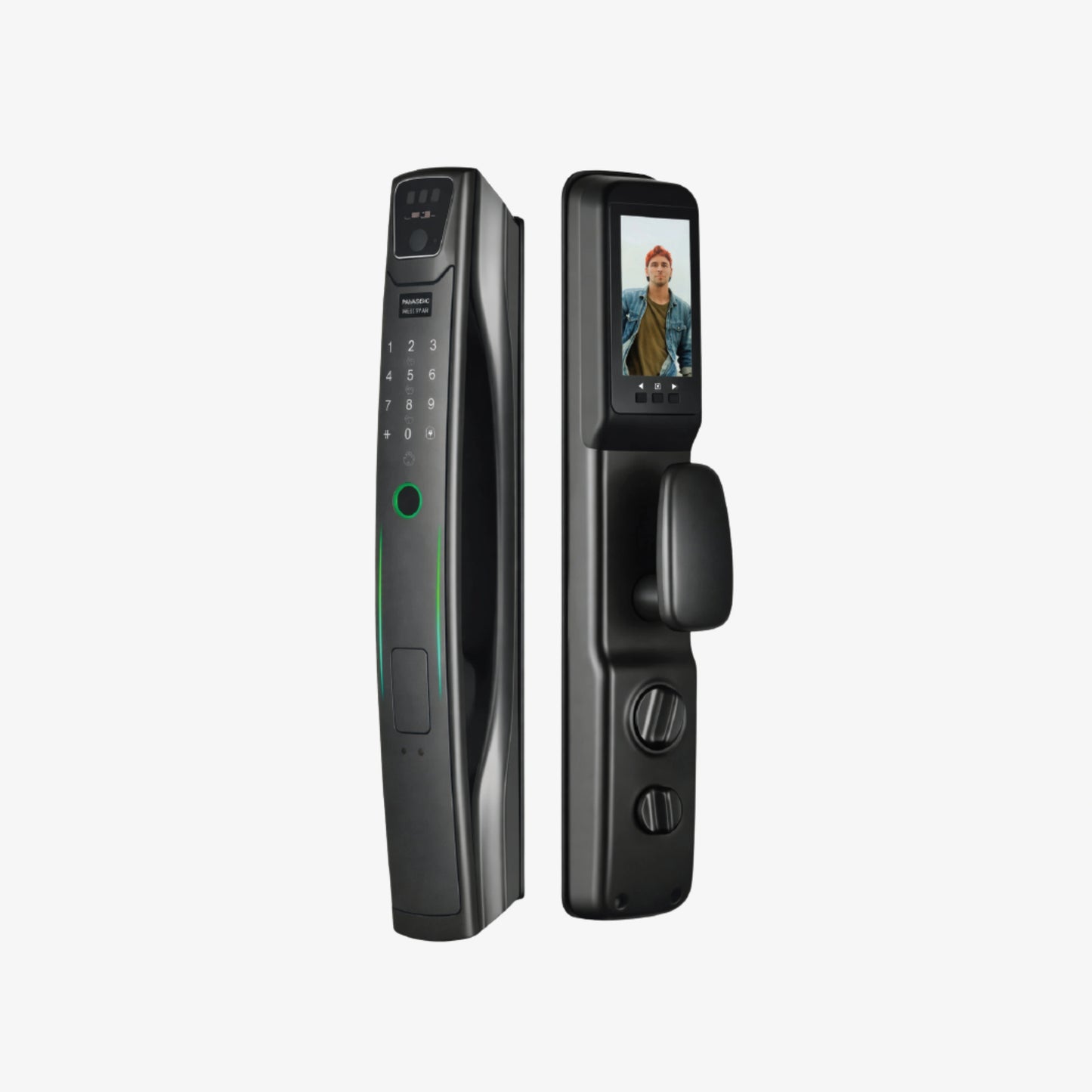 Cassario Blend G515 Smart Lock with Face Recognition, Camera View, Mobile Application, Fingerprint, Password, Cards and Keys, Black