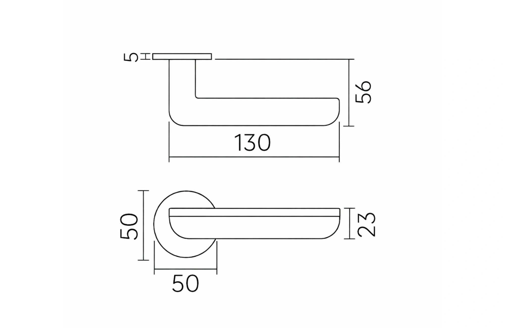 Ico Italy Lever Handle on Round Rose & Cylinder Escutcheon