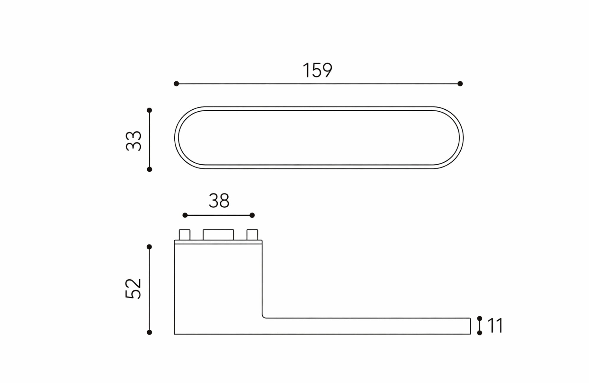 Laura Italy Lever Handle on Round Rose & Cylinder Escutcheon