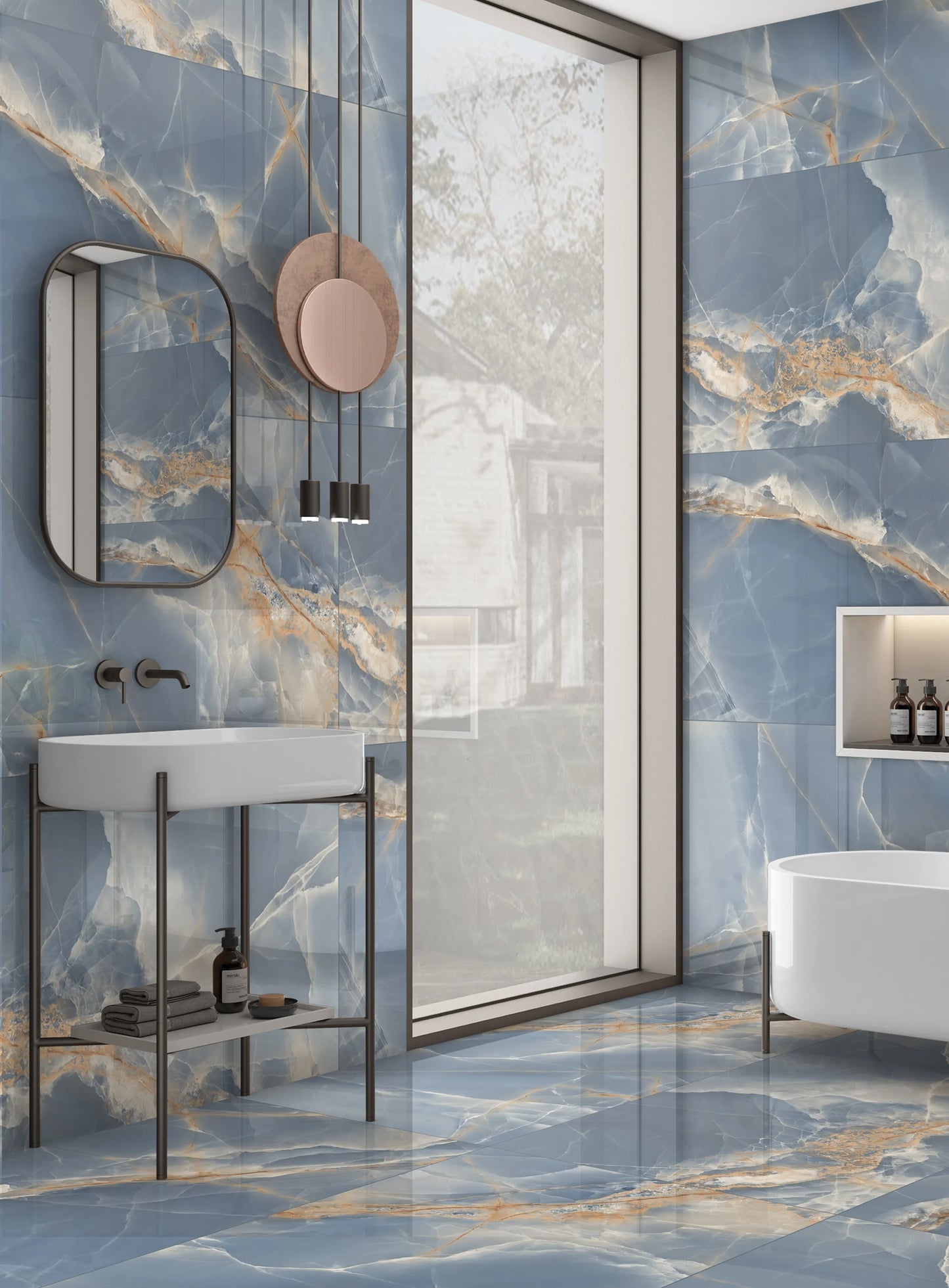 Indian Slabs Vero Royal Onyx Azul High Glossy