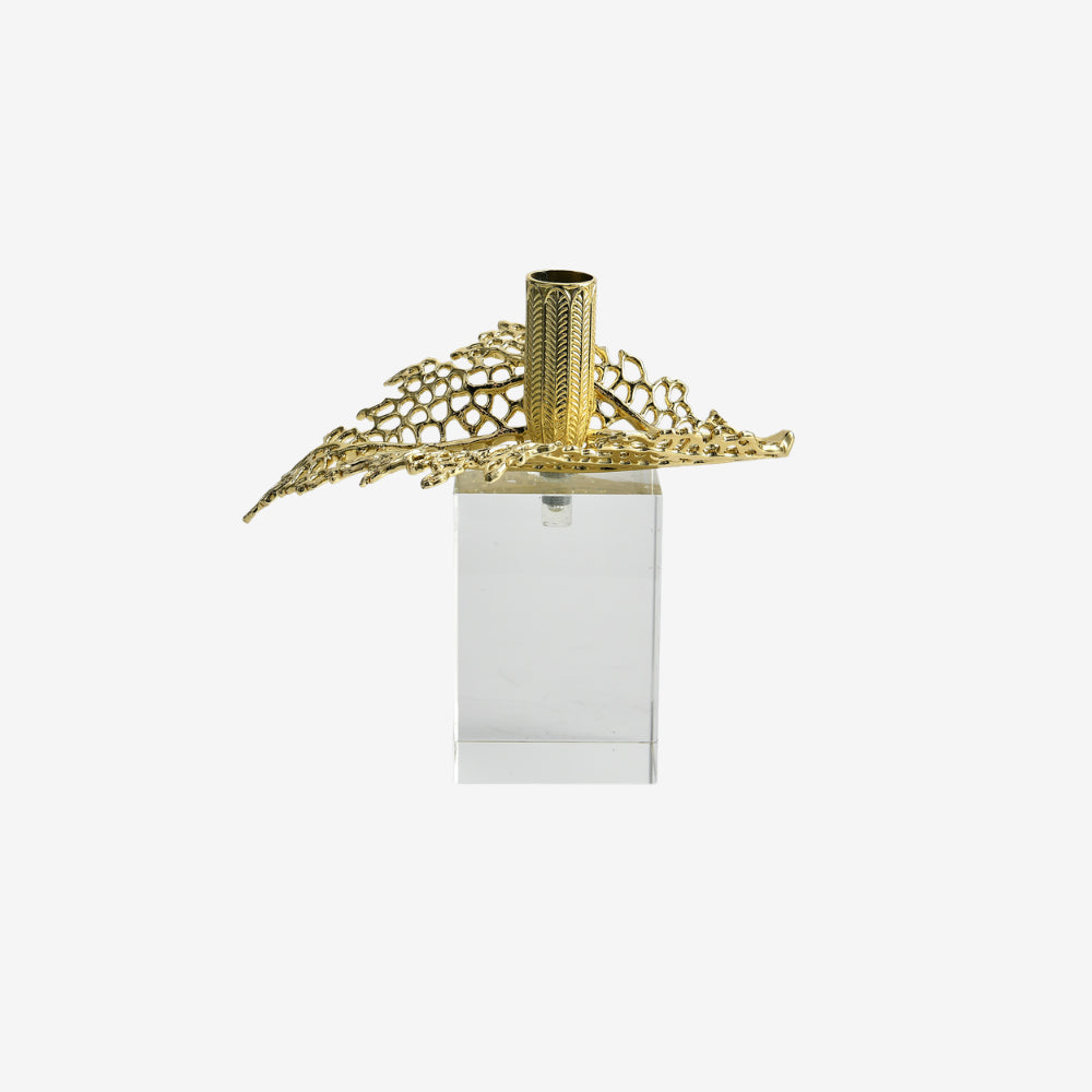 Gilded Leaf Accent Sculpture, Large