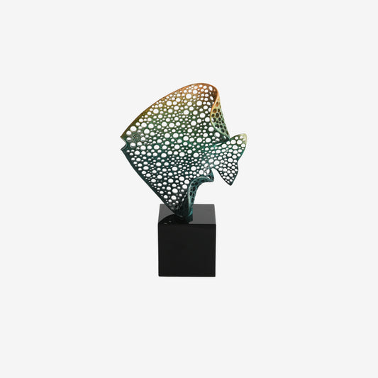 Aqua Lattice Fish Sculpture