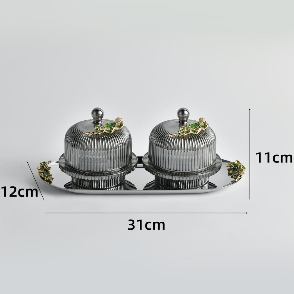 Noir Dome Twin Serving Set