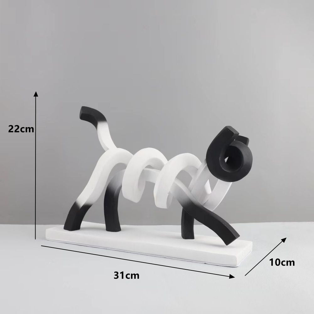 Abstract Dog Sculpture Modern Decor