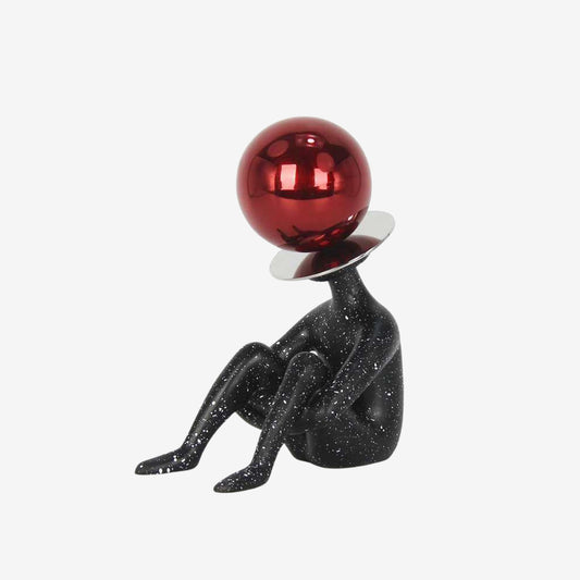 Abstract Sitting Sculpture Resin Decor