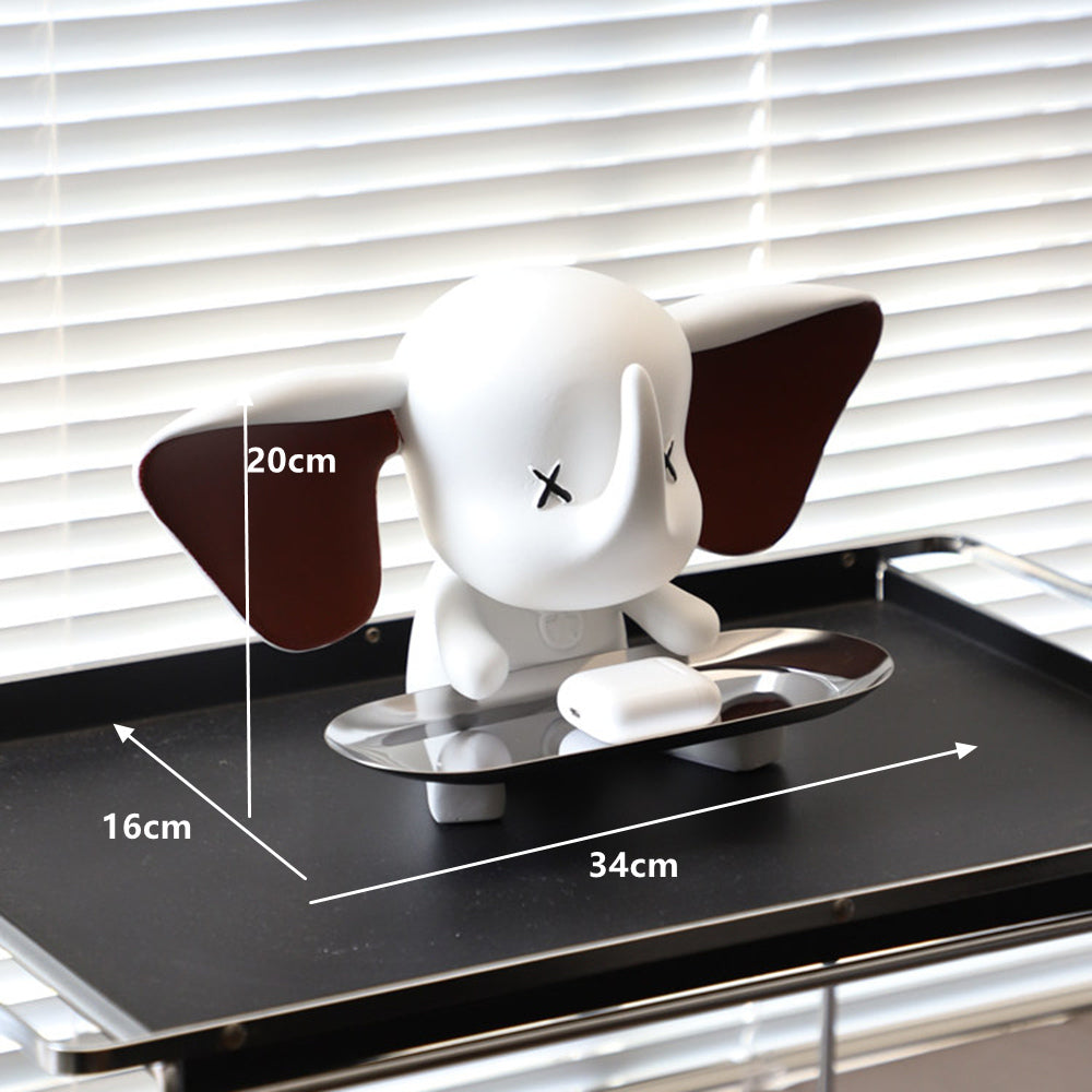 Elephant Tray Sculpture Modern Decor